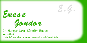 emese gondor business card