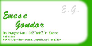 emese gondor business card